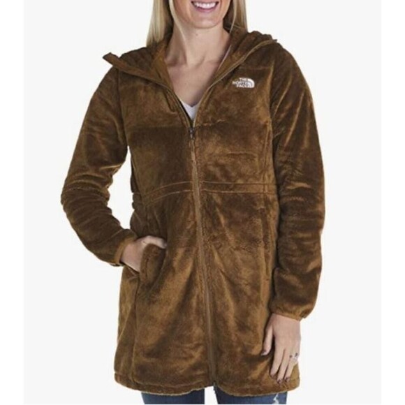 THE NORTH FACE Osito Long Sleeve Hooded Parka Jacket Utility Brown size XS NWT.